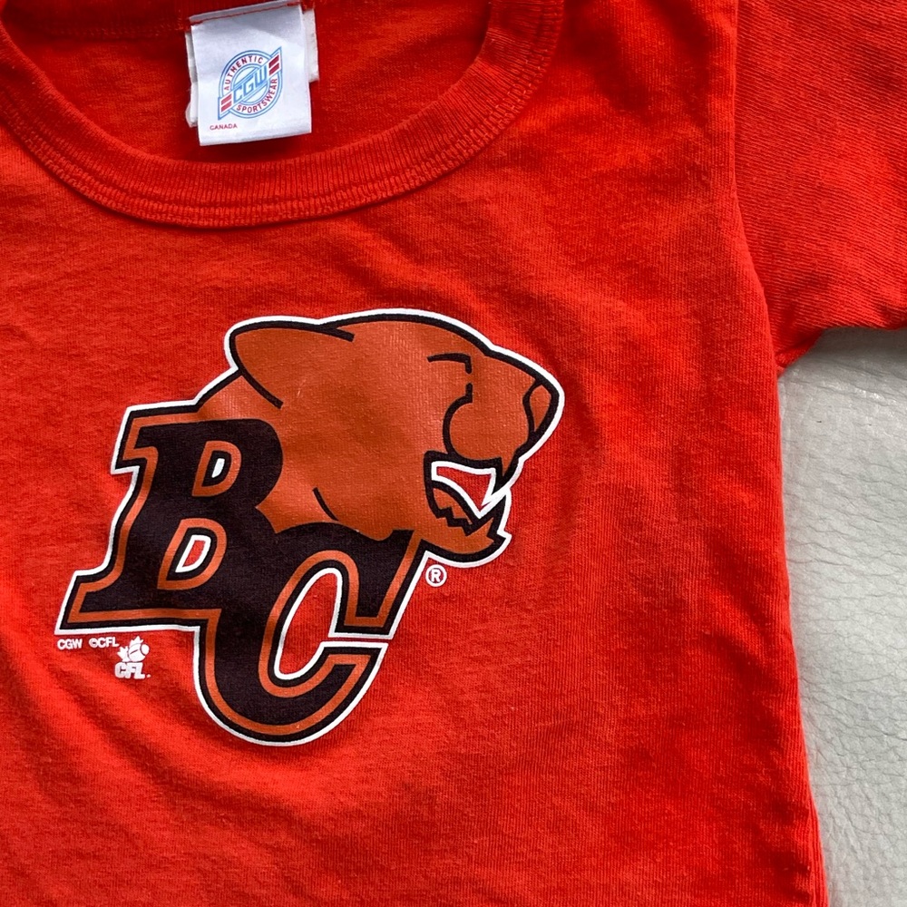 4/$20💥🇨🇦 BC Lions CFL Football Orange Black Short Sleeve T-Shirt, 100% Cotton